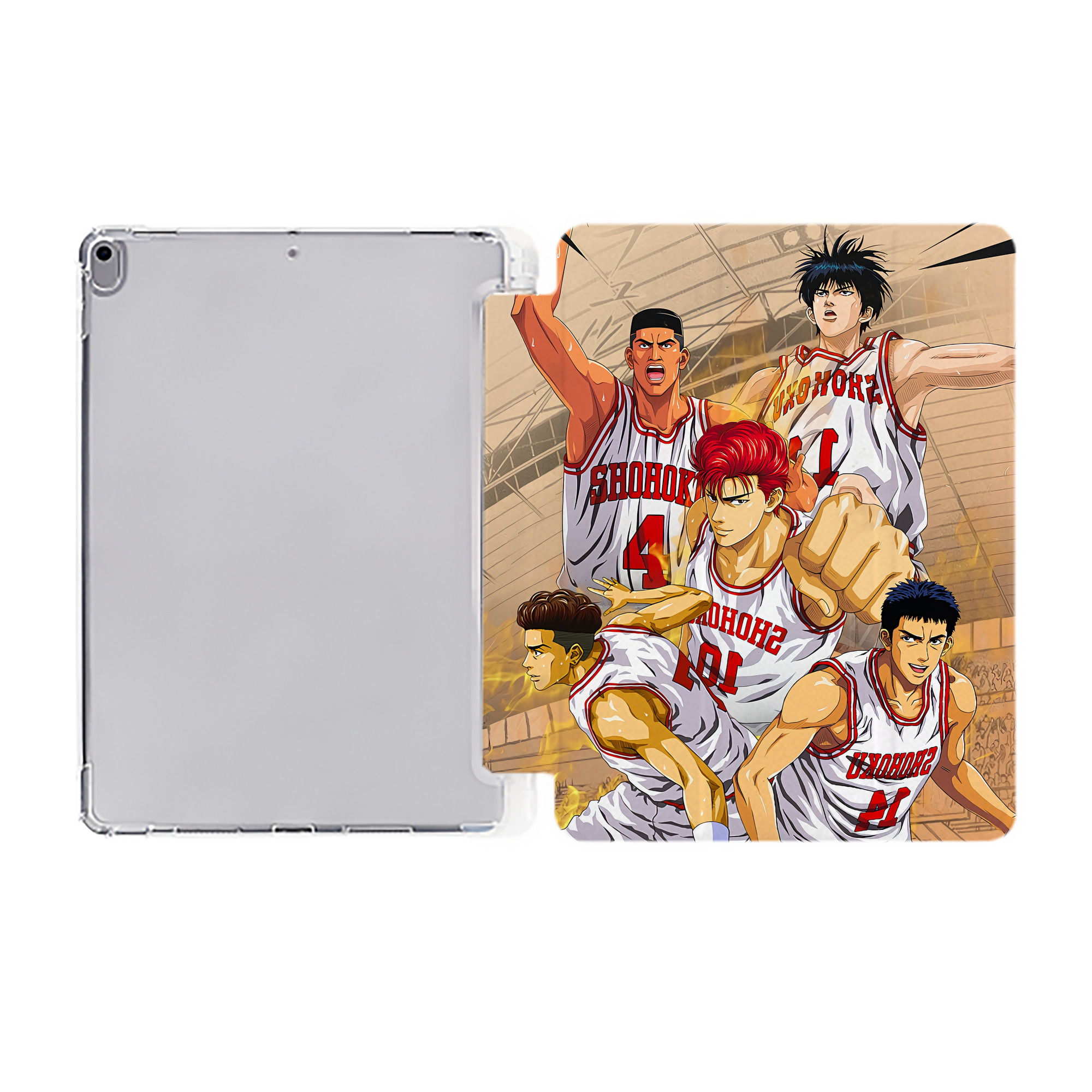 （画像用） SLAM DUNK／スラムダンク IPad ケース ペン収納付き 三つ折りスタンド PUレザー×シリコン 対応機種9.5/10.5/10.9インチ